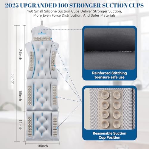 Full Body Bath Pillow for Bathtub, Thick & Luxury Bathtub Cushion with 192 Suction Cups, Bathtub Pillows for Head & Neck, Back Support, Ideal Bath Accessories for Women' Gifts Spa, Soaking, Tub