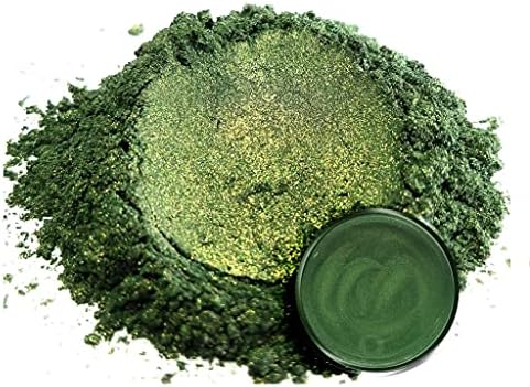 Eye Candy Pigments Premium Green Mica Powder - Bonsai Green (50gr) - for Epoxy, Resin, Soap, Paint, Woodworking, Acrylic Pouring, Bath Bombs, Fishing Lures - DIY Arts and Crafts Additive