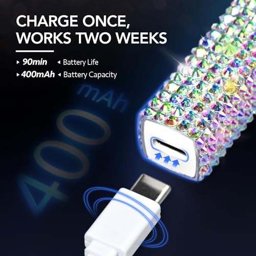 GAOY Handheld UV Light for Gel Nails, Mini Nail Lamp, Portable Cordless Rechargeable, Fast Curing, Diamond