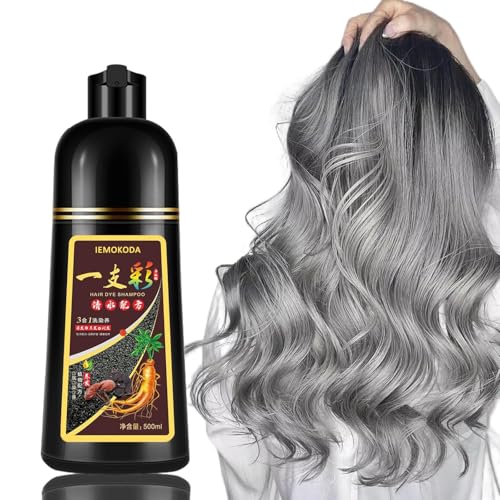 Silver Gray Hair Dye Shampoo, Instant Hair Color Shampoo, Silver Shampoo Hair Dye for Women Men, Lasting Shampoo Para Canas & Champu Para Canas, Shampoo Para Pintar el Cabello