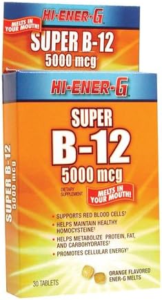 Windmill Health Products Hi-Ener-G Super B-12 5000 mcg, 30-Count Box