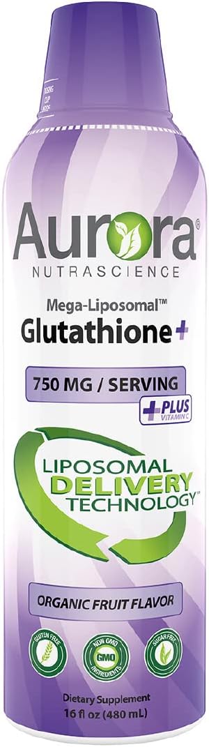 Aurora Nutrascience, Mega-Liposomal Liquid Glutathione + Vitamin C, Antioxidant, Immune System Support, 750 mg per Serving,16 fl oz (480 mL)