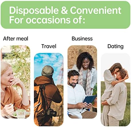 Disposable Finger Toothbrush for Adults, 60pcs, Oral Brush ups for Teeth Cleaning, Gum Cleanning, Finger Teeth Wipes, Oral mucosa Cleaner, Mint Flavor