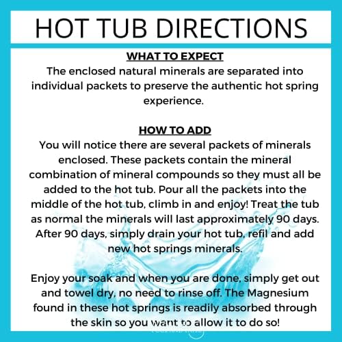 Mineral Salts for Hot Tub - Hot Springs Spa Salt for Joint Soak - Soaking Mineral - Medicine Springs Joint Formula for Relaxation
