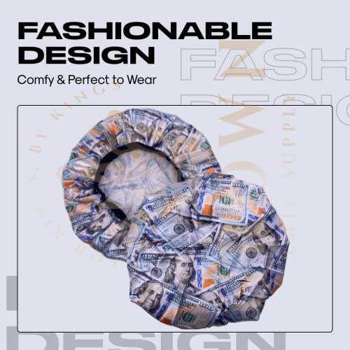 Silky Design Bonnet with Elastic Soft Band, Hair Braid Adjustable Women and Men Bonnets for Sleeping, Comfortable Satin Fabric Bonnet (Mney N)