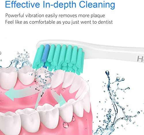 Replacment Heads Compatible with Philips Sonicare, for E-Series Essence, for Xtreme, for Elite, for Advance, and for CleanCare Electric Toothbrush, Toothbrush Replacment Heads Refills, 6 Pack