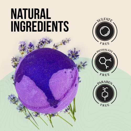 Bath Bomb Set, Handmade, Non-Staining, Sulfate-Free, Natural Luxury Bath Fizzies, Aromatherapy Spa Gift Set, Assorted Scents, 9-Pack