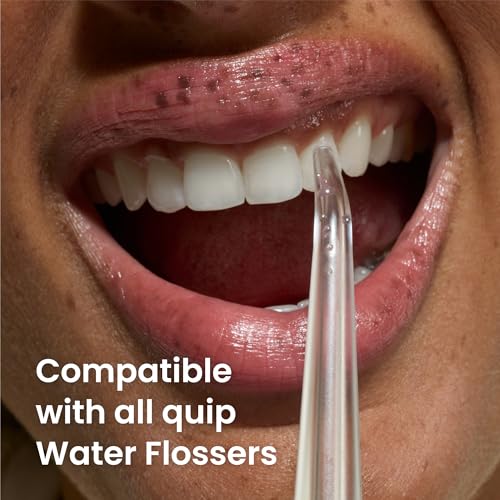 quip Water Flosser Tip Refills - Cordless Water Flosser Refill Tips - Teeth Cleaner Pick with 360 Degree Rotating Replaceable Tip, Rechargeable Water Dental Pick Refills - 3 ct