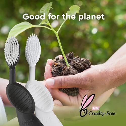 RADIUS Toothbrush, Flex Brush, Soft Bristles, Right Handed, Watermelon Brush with White Bristles, BPA Free & ADA Accepted, Pack of 1