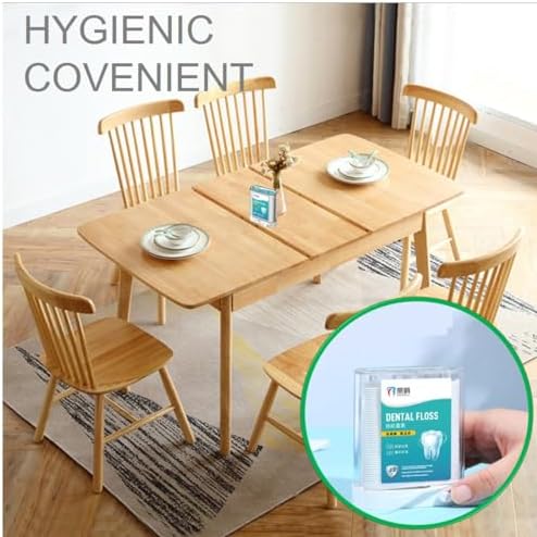 Dental Floss Picks, Flossers Picks for Adult Teeth, Packed in 1pc of Refillable Auto-Ejection-Case and 3pcs of Portable Cases, Hygienic Convenient, Smart Buy, 442pcs (White)