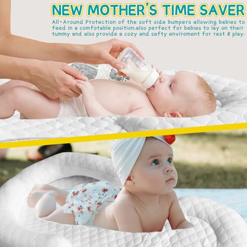 Baby Lounger Baby Nest Newborn Snuggle Nest Sleeping Bed Cover for Co Sleeping Bed Adjustable Infant Floor Loungers for Travel