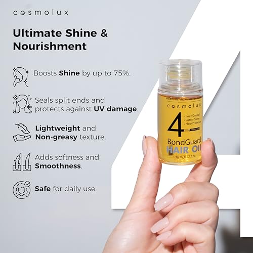 BondGuard Bonding Oil, Heat Protectant & Repair Oil for Damaged, Color-Treated & Frizzy Hair, Adds Shine & Tames Frizz, Lightweight & Vegan - 1.7 fl oz (50 mL)