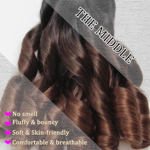 French Curl Braiding Hair 12Inch 8Packs French Curl Crochet Braids Short Curly Crochet Hair Skin-friendly Bouncy Synthetic knotless Braiding Extensions(1B/33/30, 12inch)