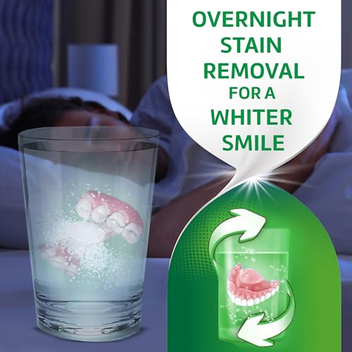 Polident Overnight Whitening Denture Cleanser Tablets - 84 Count (Pack of 3)