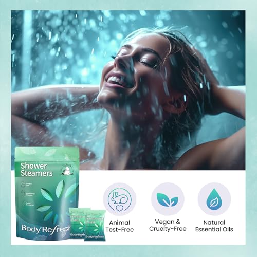 Shower Steamers Aromatherapy -18 Packs Eucalyptus Mint Shower Bombs, Birthday Gifts for Women Men, Stress Relief Self Care Eucalyptus for Shower, Thanksgiving, Halloween, Christmas Stocking Stuffers