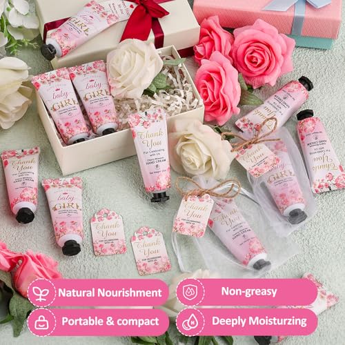 60 Sets Baby Shower Hand Cream, Wedding Hand Cream Gifts, Baby Shower Party Favors Gifts for Guests Bridal Shower,Thank You Gifts,Travel Size Hand Lotion Bulk for Wedding(Baby Girls)