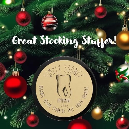 Fluoride Free Remineralizing Toothpaste Powder I Vegan I Gluten Free I Organic Peppermint Essential Oil 1.5oz