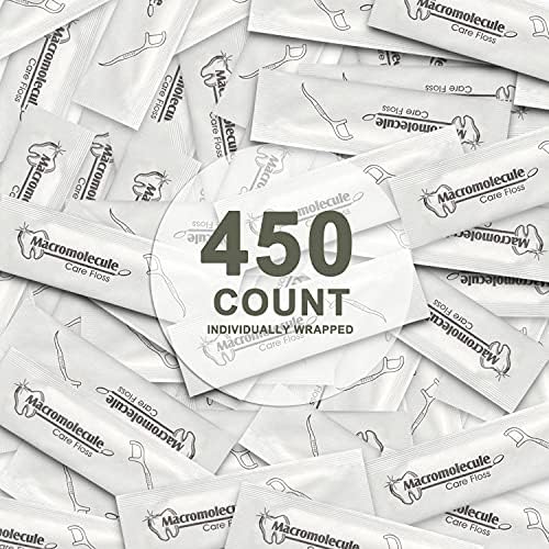 450 Count Unflavored Dental Floss Picks, Individually Wrapped, Travel Dental Flossers