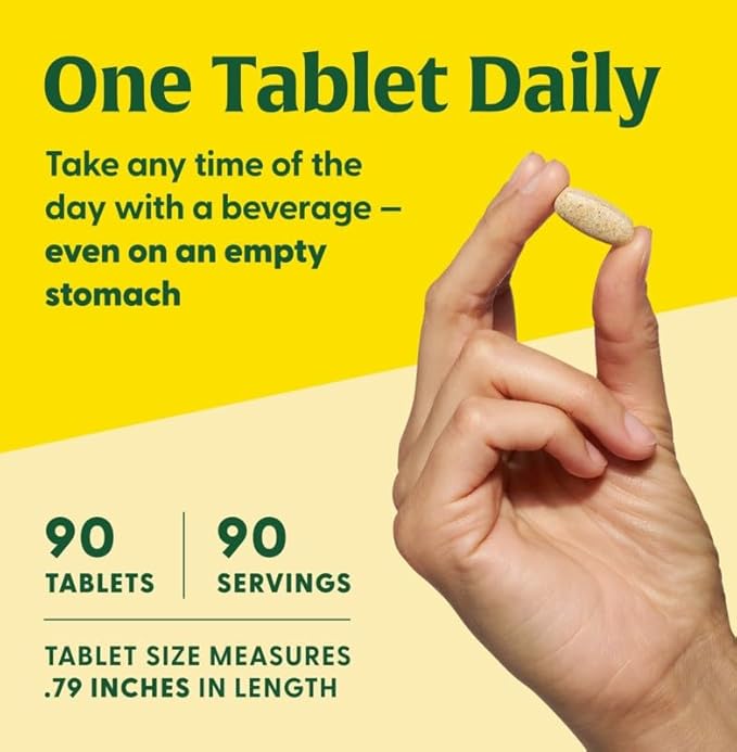 MegaFood One Daily Mens Multivitamins - Multivitamin for Men - Vitamin C, Vitamin D3 & Vitamin B12 - Muscle, Energy Metabolism & Immune Support - Vegetarian, Gluten Free - 90 Tablets, 90 Servings