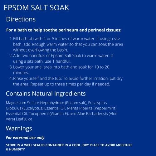Doctor Butler’s Epsom Salt Soak – Sitz Bath Salts for Hemorrhoids Relief for Men and Women, Soothes and Provides Natural Relief Associated with Hemorrhoids (32 oz)