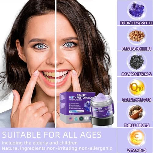ODALIT Teeth Restoration Mineral Powder,Mineral Tooth Powder,freshen Breath,Protect Teeth and Gums (1)