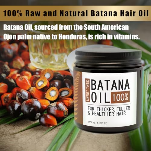 Unalakleet 100% Raw Batana Oil for Hair Growth – Botana Oil Hair Growth Treatment with Pumpkin Seed & Coffee | Vegan, Natural Hair Care for Thicker Hair | Pleasant Smell & Smooth Texture