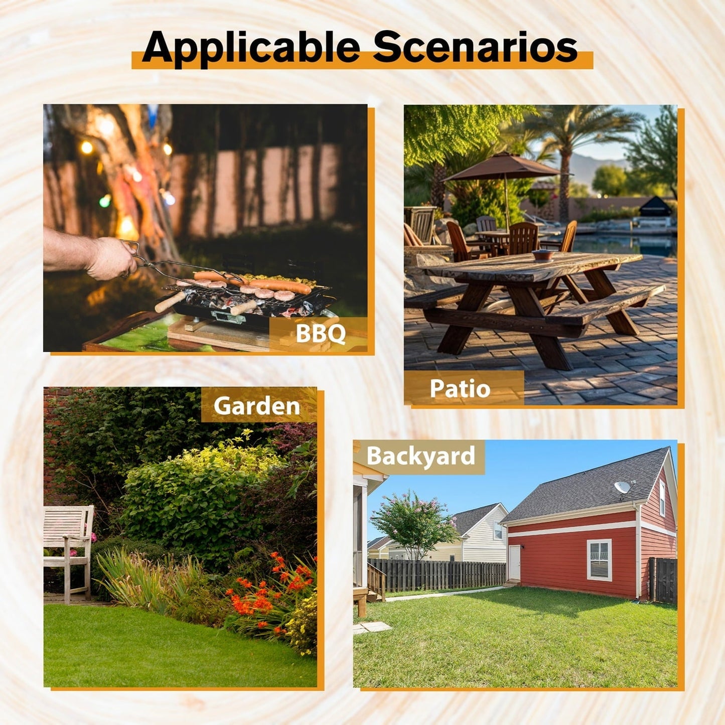 75 Inch Picnic Table, 8-Person Wooden Picnic Table with 2 Built-In Benches, Outdoor Camping Dining Table for Backyard, Garden, Patio, DIY Assembly, 2220 lbs Capacity, Brown