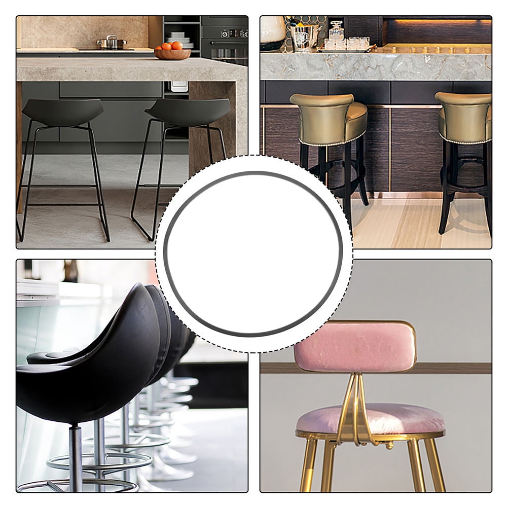 TINKSKY Stool Ring Bar Stool Base Rubber Ring for Noise Reduction Black 1Pack