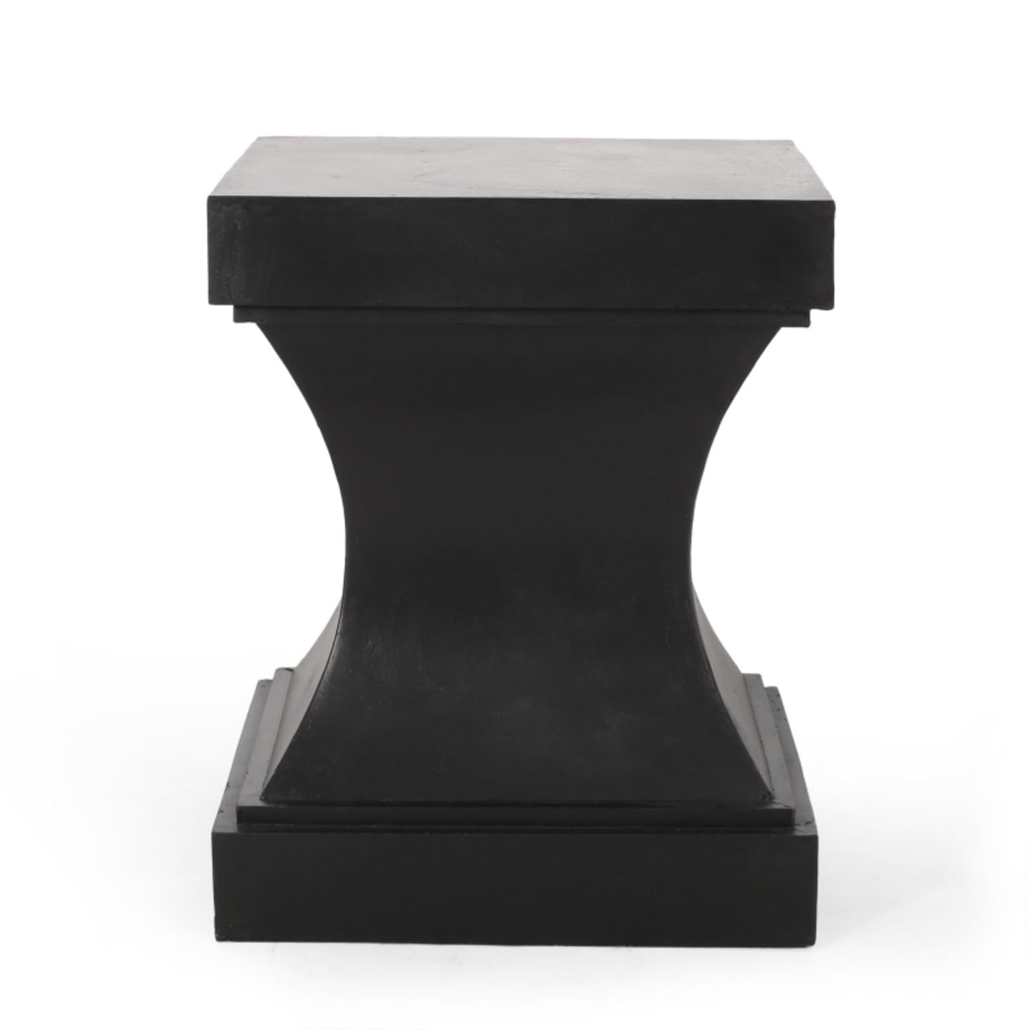 Outdoor Lightweight Concrete Side Table With Pedestal Design