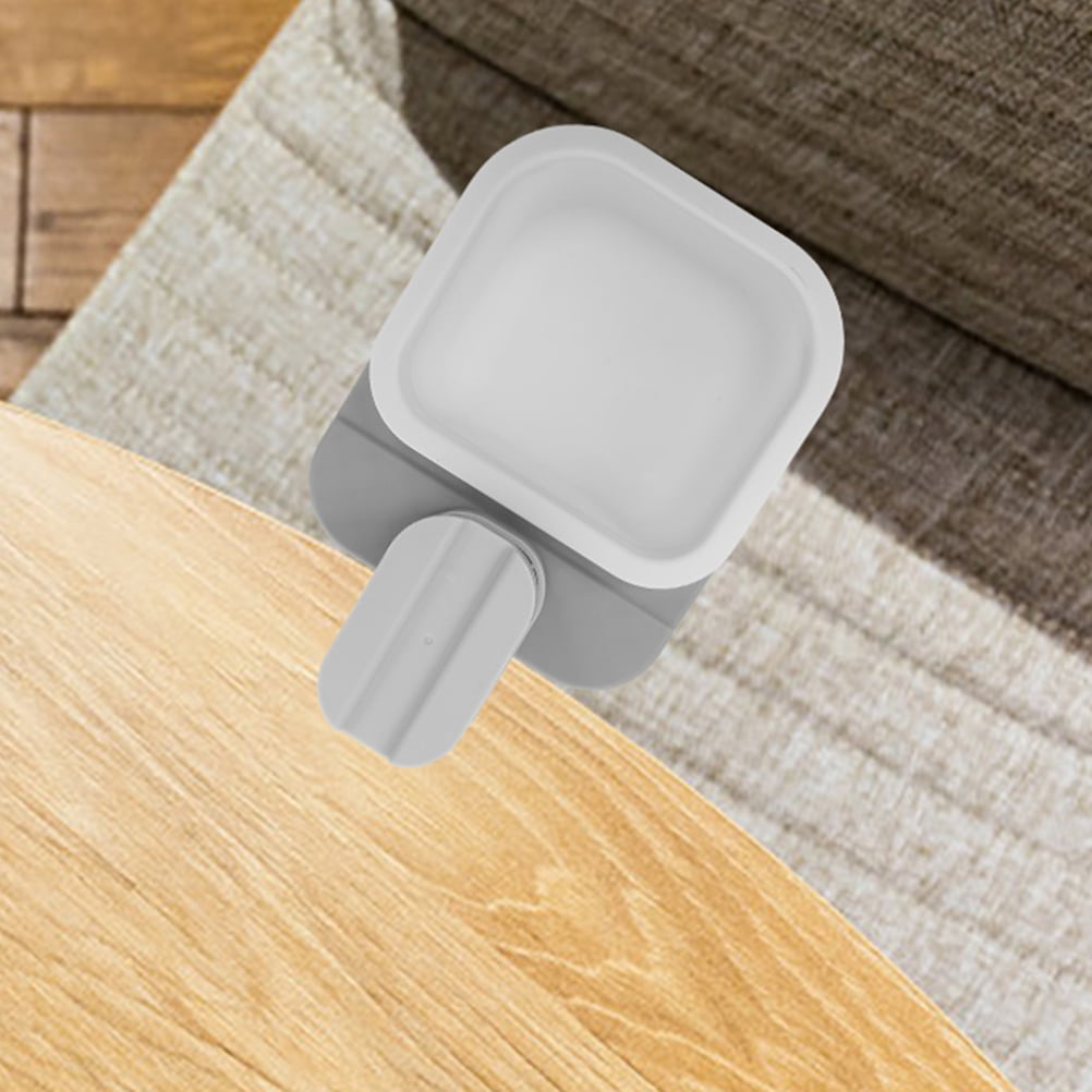 FONDOTIN 2Pack Tiny Small Trash Can Gray ABS Rotatable Simple Design For Dining Table