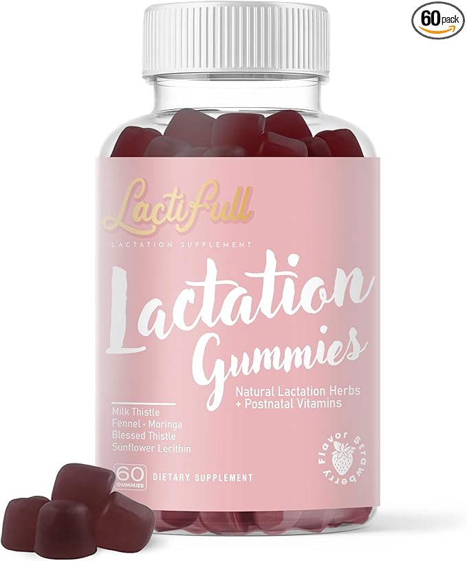 Milk Multiplier Lactation Postpartum Gummies - Postnatal Support Vitamins Supplement for Nursing Breastfeeding Mom Mother - Increase Milk Supply Production Multivitamins for Women