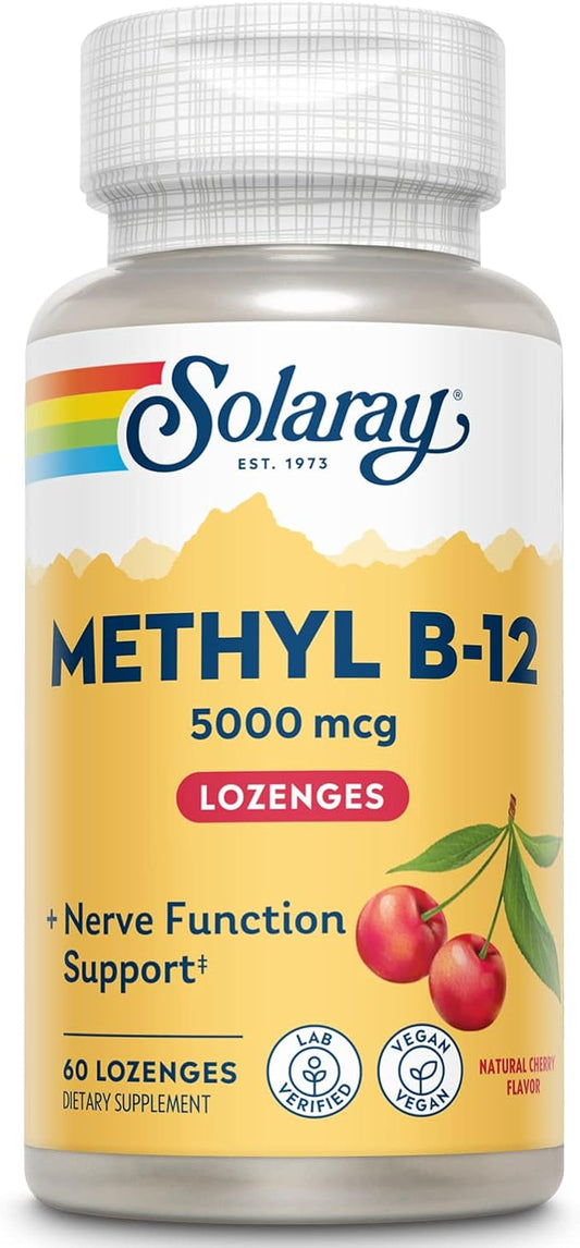 Solaray Methyl B12, Lozenge, Cherry (Btl-Plastic) 5000mcg | 60ct