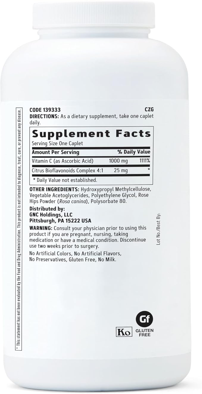 GNC Vitamin C 1000mg Supplement, Timed Release, Provides Immune Support, 360 Servings