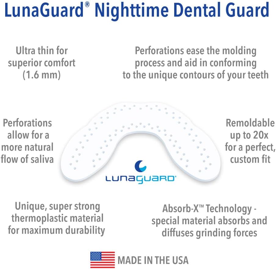 Nighttime Dental Guard – Comfortable Mouth Guard for Bruxism - Custom Fitted Protection for Teeth Grinding and Jaw Clenching Plus Storage Case