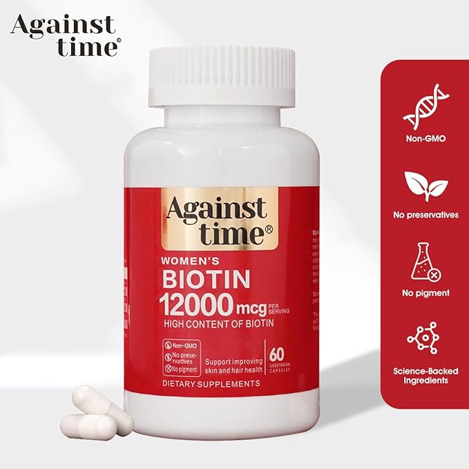 Biotin Supplement, 12,000 mcg, 60 Rapid Release Softgels, Supports Hair, Skin and Nails