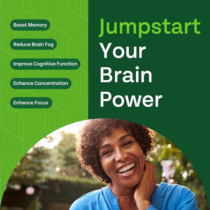 Advanced Brain Power - Supports Healthy, Normal Brain Function, Focus and Concentration, clinically formulated to Support Healthy Brain Clarity. (1 Bottle, 60, Count)