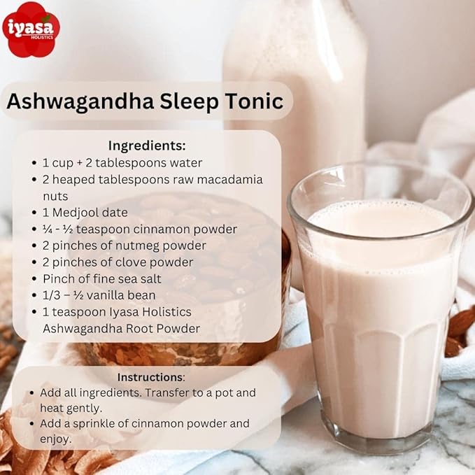 Organic Ashwagandha Powder, Withania Somnifera, Raw Superfood, Workout Supplement, Resealable Pack