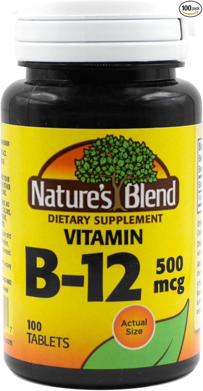 Nature's Blend Vitamin B-12 500 mcg 100 Tablets
