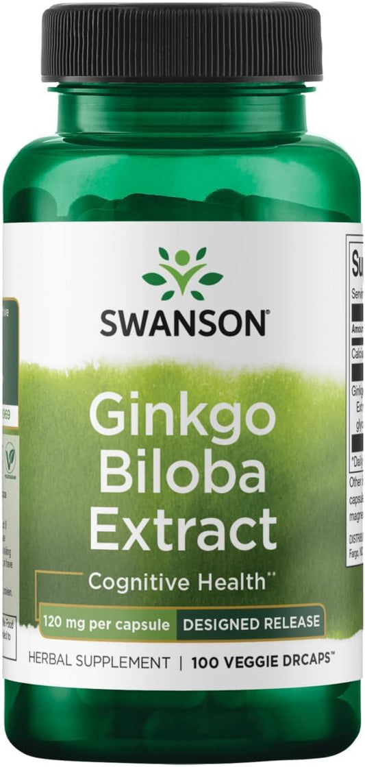 Delayed-Release Ginkgo 120 mg 100 Caps by Swanson Ultra