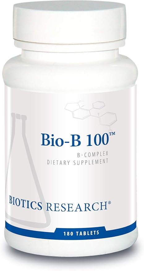 Biotics Research Bio B 100 - Vitamin B Complex Promotes Energy and Health - 180 Tablets