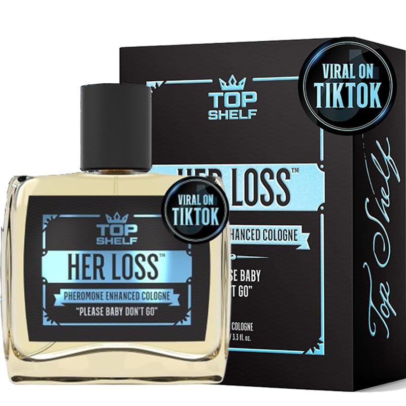 Her Loss Cologne for Men 3.4 oz, 2.0 Pheromone Her Loss Perfume Para Hombre Long-Lasting Eau De Cologne Raw Attraction & Confidence (3.3 OZ)