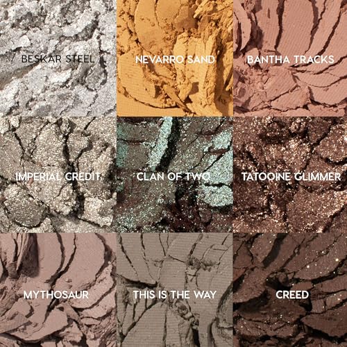 ColourPop x Star Wars Eyeshadow Palette - Eye Makeup Palette with Matte, Metallic, Matte Sparkle & Glitter Finishes - High-Pigment Eye Makeup with a Long-Wearing Formula - The Mandalorian (0.3 oz)