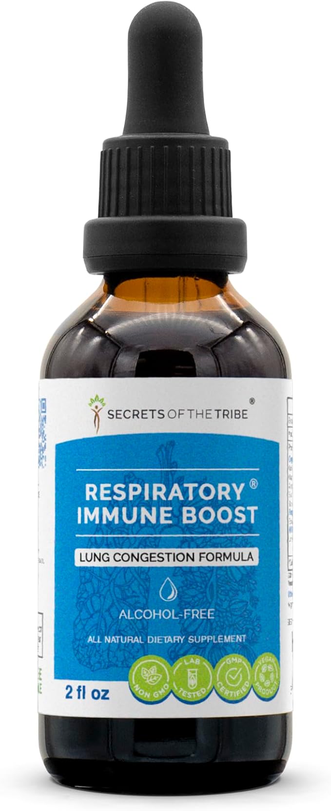 Respiratory Immune Boost Alcohol-Free Extract, Tincture, Glycerite Echinacea, Garlic, Umckaloabo, Cayenne, Astragalus, Eleuthero Siberian Ginseng. Lung Congestion Formula (2 FL OZ)
