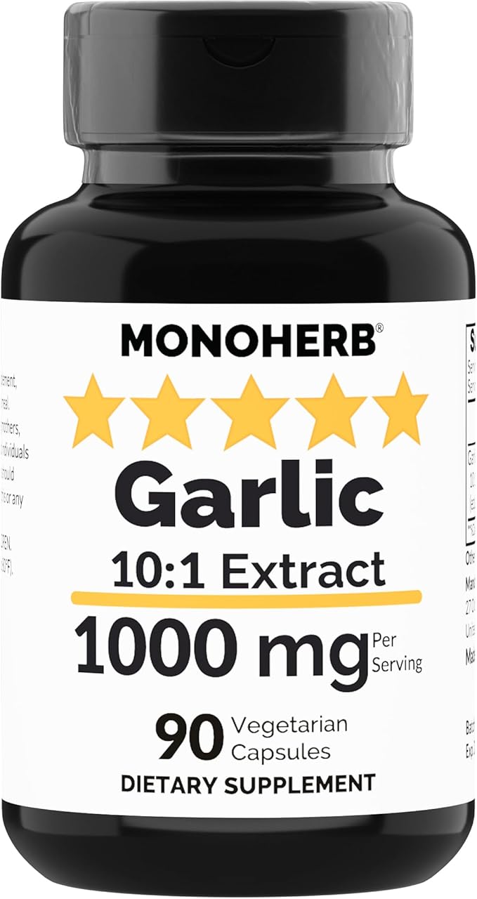Garlic Extract 1000 mg - 90 Vegetarian Capsules