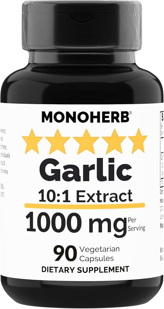 Garlic Extract 1000 mg - 90 Vegetarian Capsules