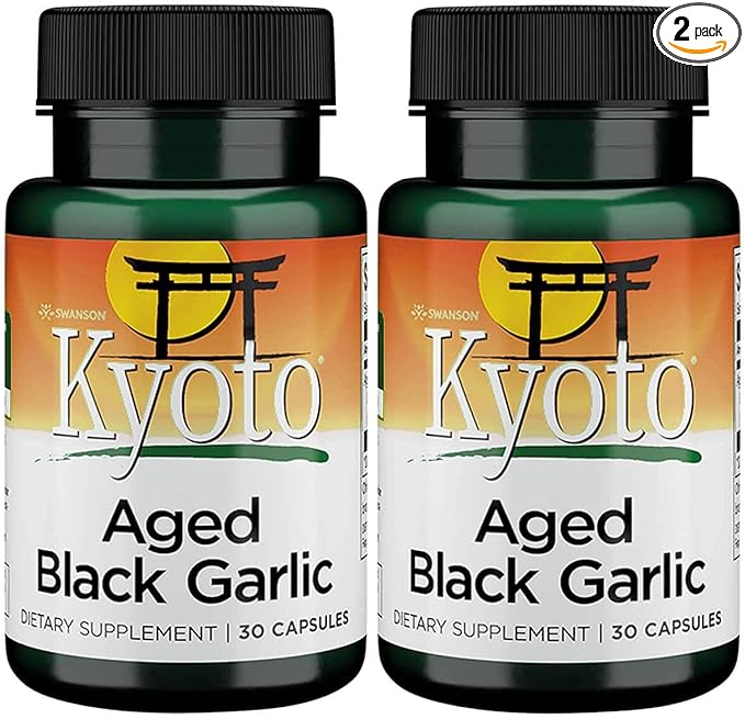 Swanson Aged Black Garlic 650 mg 30 Caps (2 Pack)