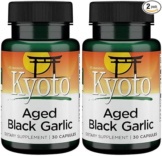 Swanson Aged Black Garlic 650 mg 30 Caps (2 Pack)