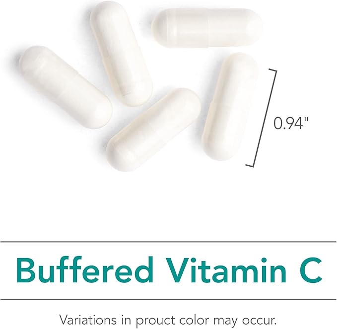 Nutricology, Buffered Vitamin C - Antioxidant Supplements, Calcium and Magnesium Tablets, Daily Vitamins and Minerals, Vitamin C Capsules - 120 Capsules 1-Pack
