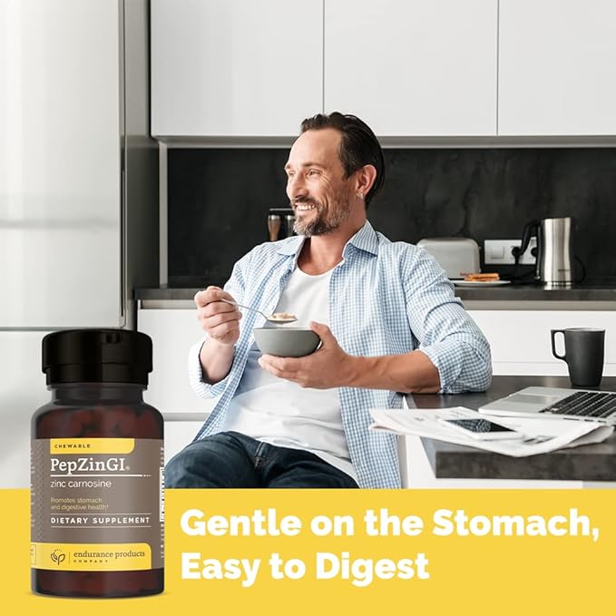 Zinc - PepZinGI 75mg for Immune Function & Digestive Health Support 60 Chewable Tablets and ENDUR-ACIN Niacin - Vitamin B3 Niacin 500mg Extended Release & Low-Flush, 200 Tablets