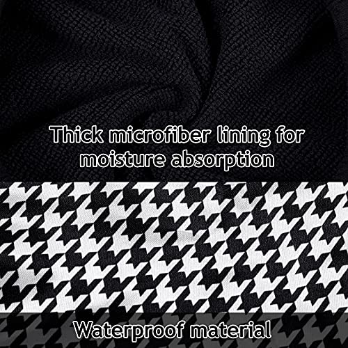 Geyoga 2 Pcs Shower Cap Terry Lined Shower Cap for Women Large Triple Layer Bath Hat with Microfiber Dry Hair Function Breathable Bath Hat Reusable Waterproof for Long Hair(Vintage Pattern)